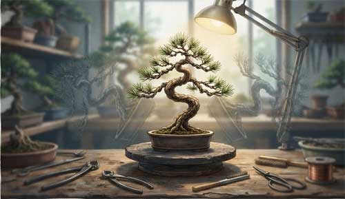 Ilustración mostrando la búsqueda del frente ideal en un bonsai