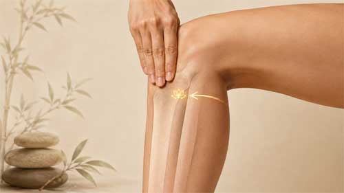 Ubicación exacta de Zusanli bajo la rodilla