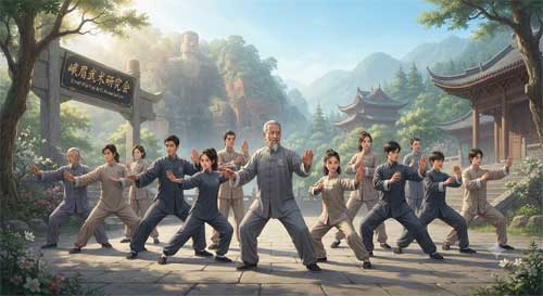 Representación de la labor de la Asociación de Artes Marciales de Emei