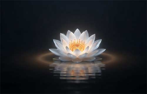 Ilustración simbólica de una flor de loto representando la Bodhicitta