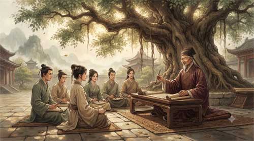 Representación de la enseñanza y el orden confuciano