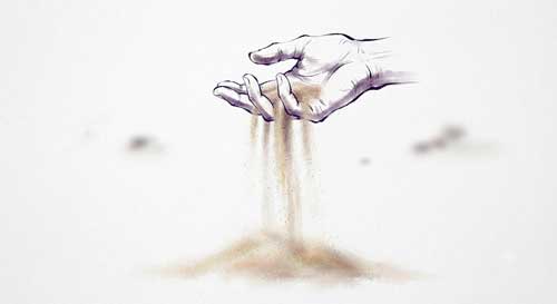 Ilustración conceptual de Dukkha e impermanencia