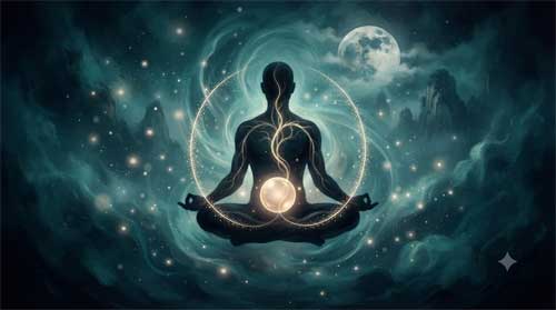 Representación del flujo de Qi en la meditación taoísta