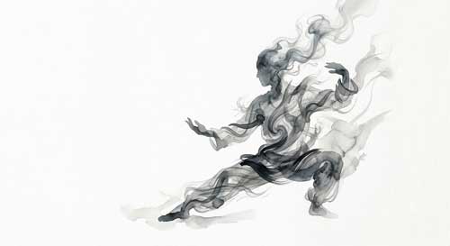 Representación abstracta de la calma en movimiento