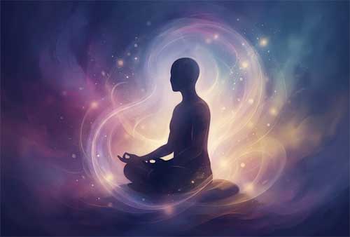 Representación de la meditación activa y la consciencia