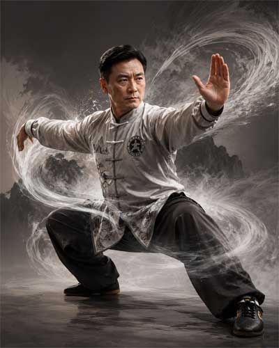 Representación artística de la precisión técnica en el Wushu de Emei