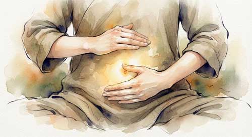 Representación artística de la concentración en el centro vital