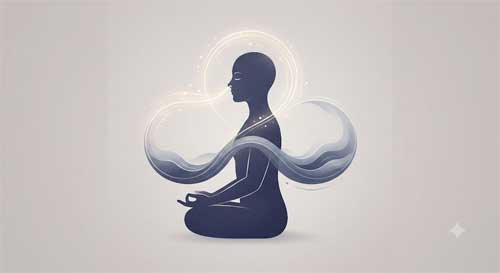 Representación artística del ritmo respiratorio y su equilibrio