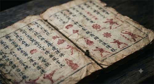 Manuscrito antiguo con texto en chino sobre Chan y prácticas marciales