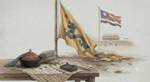 Representación artística de la Revolución China de 1911