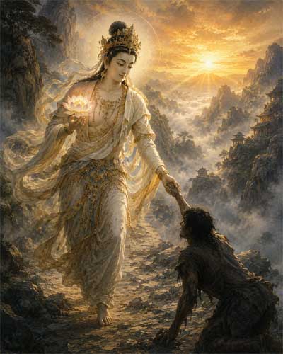 Representación artística del ideal del Bodhisattva