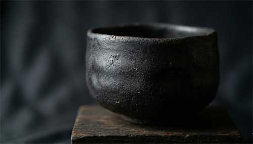 Cuenco de té estilo Raku