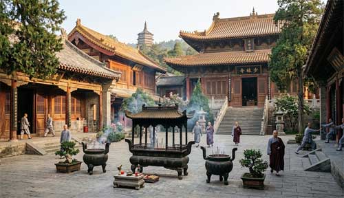 Patio interior del Templo Shaolin