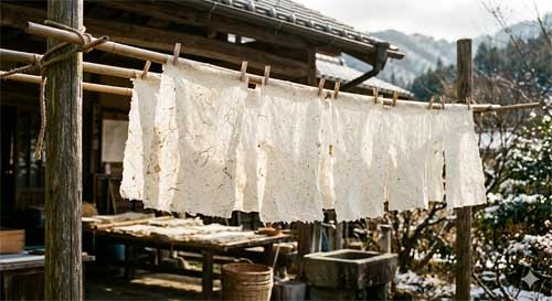 Hojas de papel Washi tradicionales