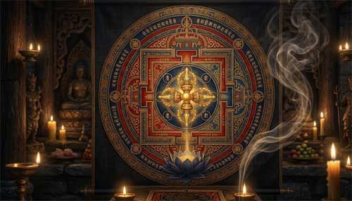 Mandala y simbolismo del Budismo Zhenyan