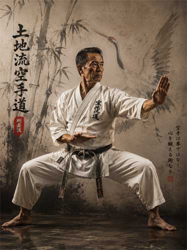 Representación artística del estilo Uechi-Ryū