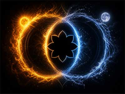 Representación abstracta de la dualidad Yin Yang en los anillos marciales