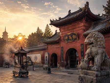 Entrada del Templo del Caballo Blanco en Luoyang