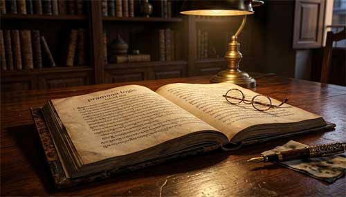 Manuscritos antiguos representando la lógica budista