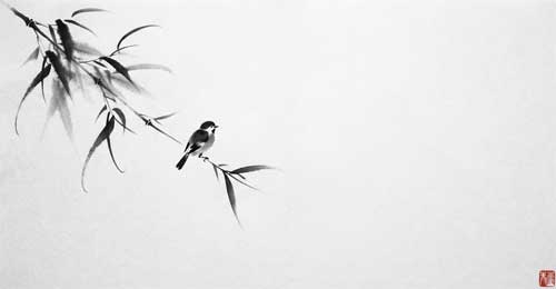 Arte minimalista japonés inspirado en la estética del Haiku