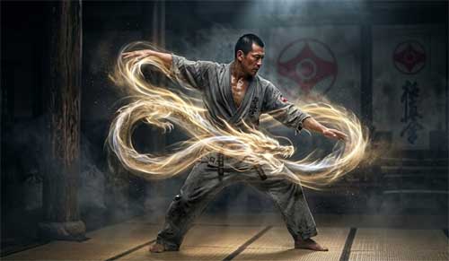 Representación artística del estilo de Kung Fu del Dragón