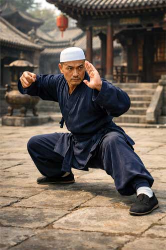 Practicante de Kung Fu de la etnia Hui