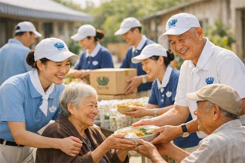 Voluntarios de Tzu Chi trabajando unidos por la comunidad
