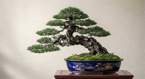 Penjing elegante al estilo Suzhou con árboles refinados, macetas cerámicas tradicionales y composición equilibrada que refleja siglos de tradición artística